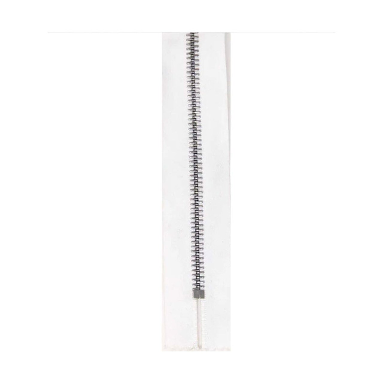 6MM One-Way Zipper – White, Black, or Brown Tape with Metal Teeth
